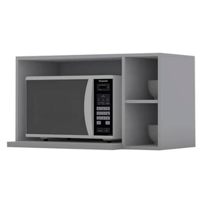 Armario Aereo Para Microondas Mdf 80 Cm Americana C557 Cinza Henn