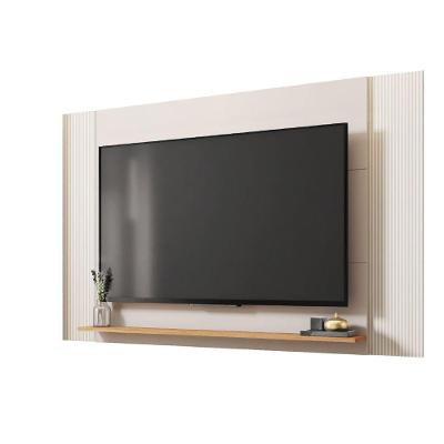 Painel Para Tv Até 65 Polegadas 1,80m Com Impressão 3D Intense Caemmun Madeir/off