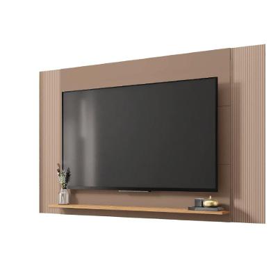 Painel Para Tv Até 65 Polegadas 1,80m Com Impressão 3D Intense Caemmun Madeirado