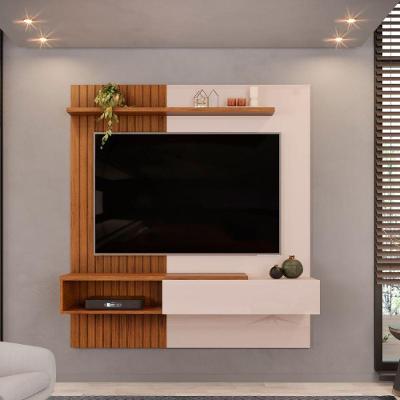Painel Para Tv Tito Griz E Carvalho Nobre Freijo e off White