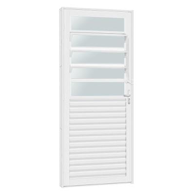 Porta De Aço Mista Laminada Basculante Light 83x215 R50 Abertura Esquerda