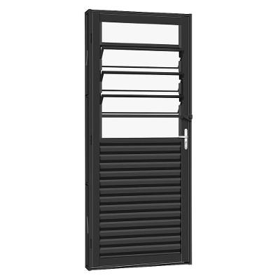 Porta De Aço Mista Baculante Tradição 83x215 R120 Abertura Esquerda