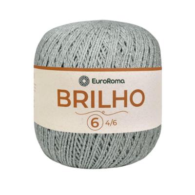 Barbante Euroroma Nº6 Brilho Prata 400gr