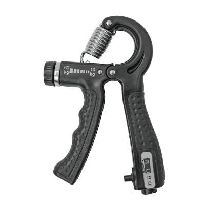 Hand Grip Mão Ajustavel 60kg Com Contador Flexor De Punho Antebraço Crossfit Fisioterapia Preto