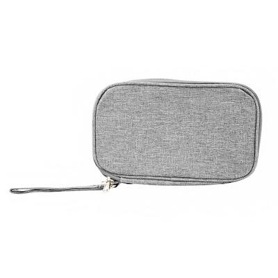 Bolsa Organizadora Cabos Fios Eletrônicos Estojo Case Bag Cinza