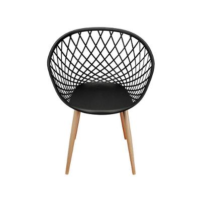 Cadeira Em Pp Or-1127 Base Metal Tom De Madeira Or Design Preto