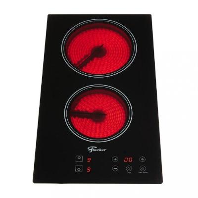 Cooktop Elétrico 2 Bocas Mesa Vitrocerâmica Touch Fischer Preto 220V