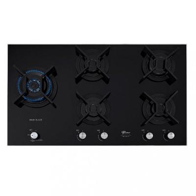 Cooktop 5 Bocas Tripla Chama Infinity Mesa Vidro Fischer Preto Bivolt