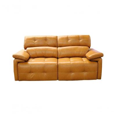 Sofá Retrátil E Reclinável De Couro Queen 2,60 M Caramelo - Mempra Design