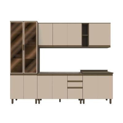 Cozinha Modulada 6 Peças Sem Tampo Connect Henn Duna/cristal