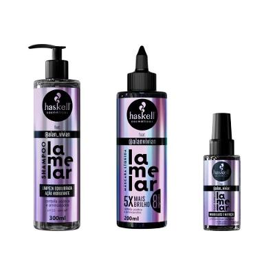 Kit Haskell Lamelar Shampoo + Máscara Líquida + Óleo Supremo