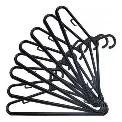 Kit 50 Cabides Preto 6mm Adulto Reforçado Para Roupas