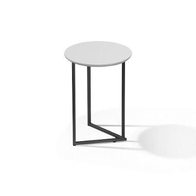 Mesa Canto Decorativo Redonda Industrial Jade