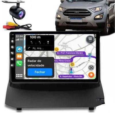 Central Multimídia Android 2 Din Ford Ecosport Moldura 9 Câmera Ré Pt Fosco