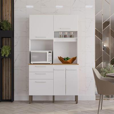 Armário De Cozinha Dubai 5 Portas Compacto Salleto Branco