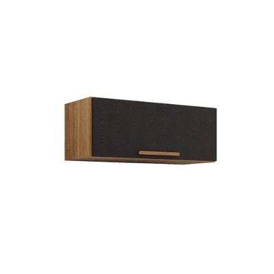 Armário Aéreo Geladeira New Valência 71cm Salleto Cinamomo Com Preto