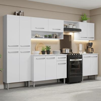 Armário De Cozinha Completa 293cm Emilly Madesa 02 Branco