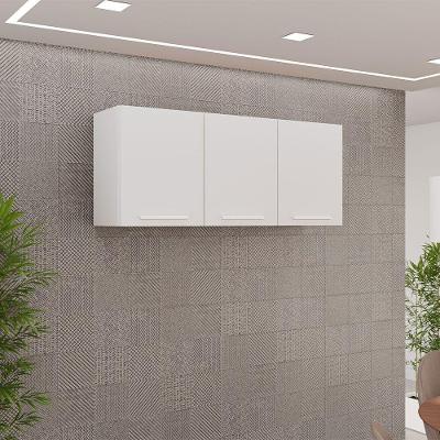 Armário Aéreo Triplo New Valência 120cm Salleto Branco