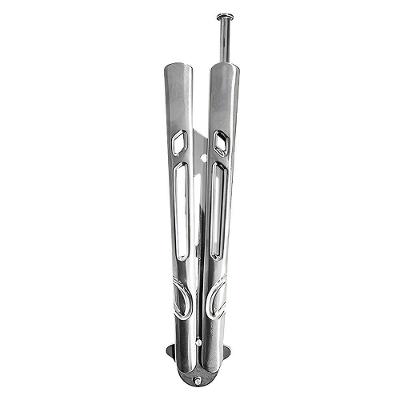 Canivete Butterfly Bsl-2 Sem Corte Inox Prateado Para Tricks