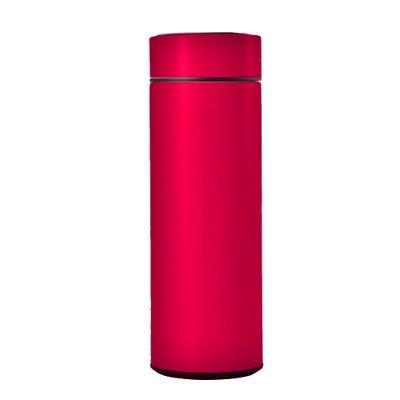 Garrafa Térmica Inox 500ml Quente Frio Tampa Vermelho Nº19