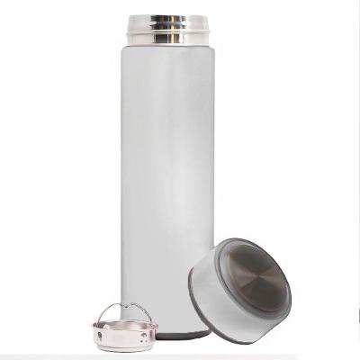 Garrafa Térmica Inox Portatil 500ml Tampa Sensor Temperatura Cor:branco;tamanho:500ml;gênero:unissex