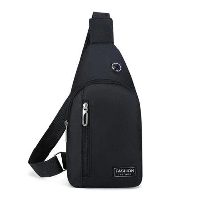 Bolsa Mochila Impermeável Transversal Crossbody Pochete De Peito Portátil Alça única Ajustável Preto