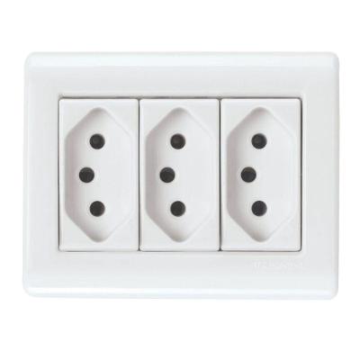 Conjunto Caixa 3 Tomadas 2p + T250v- 10a - Tramontina