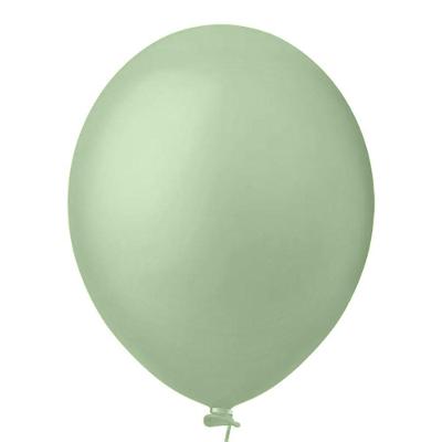 Balão Látex Verde Eucalipto - 9 Polegadas - 50 Unidades