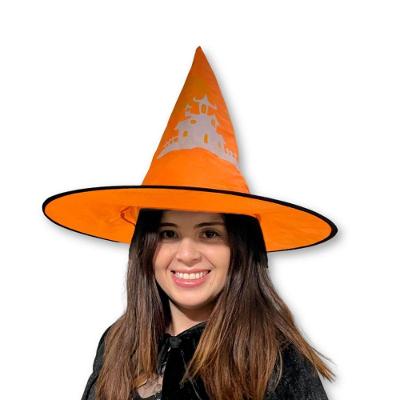 Chapéu De Bruxa Happy Halloween Cor Preto