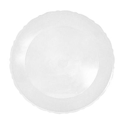 Bandeja Redonda Branca Com Borda Rendada - 27cm