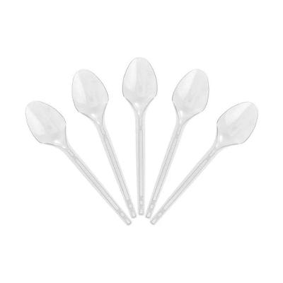 Mini Colher Cristal Transparente - 100 Unidades