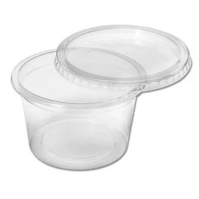 Kit Pote Tampa Plástico Transparente Pp 250ml - 25 Un