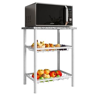 Fruteira C/ Tampo Granito 2 Cestos Aço Carbono Carol Cromo Branco