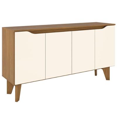 Balcao Buffet 4 Portas 150 Cm Quartzo Off White Nature Henn