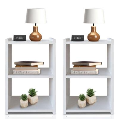 Kit 2 Mesas De Cabeceira Nicho 30 Cm Mdf Branco Mp