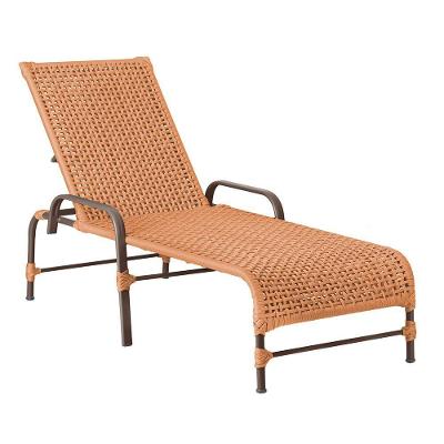 Espreguiçadeira Catar Corda Náutica Piscina Jardim Alumínio Terra Cota