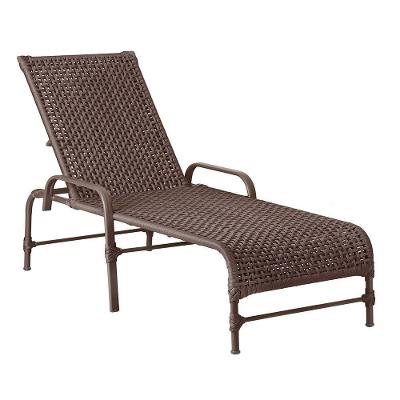 Espreguiçadeira Catar Corda Náutica Piscina Jardim Alumínio Marrom