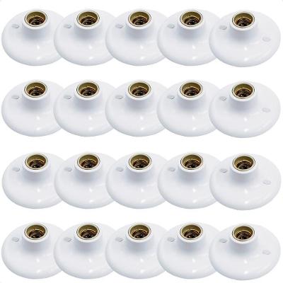 Kit 20 Plafons Taschibra Porcelana Redondo E27 Bivolt Branco