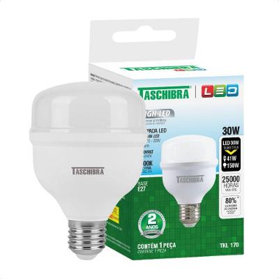Kit 10 Lâmpadas High Led Tkl 30w Taschibra E27 Bivolt 6500k Frio