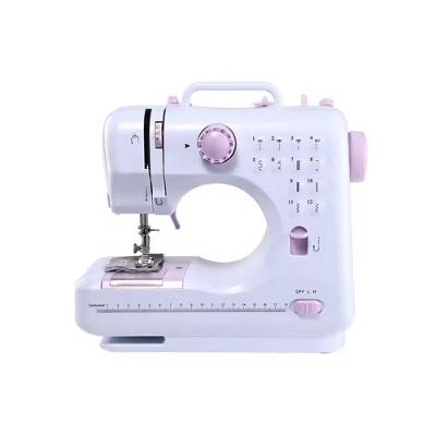 Mini Máquina De Costura 12 Pontos Bivolt Portátil Tomada Pilha Branco