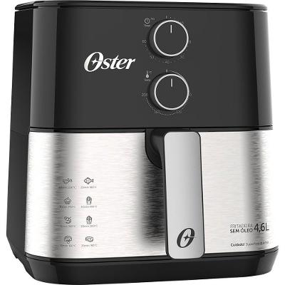 Fritadeira Inox Compact 4,6l Preta Oster 110V