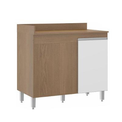 Balcão Canto Reto Sabrina 1 Porta 94x88cm Mdp Menu Móveis Branco