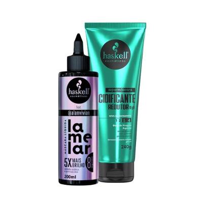 Kit Máscara Líquida Lamelar + Supermáscara Acidificante Redutor De Ph - Haskell