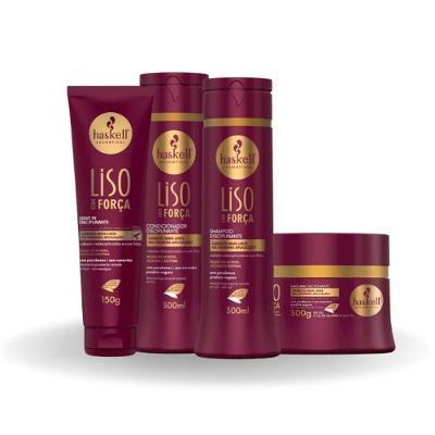 Kit Disciplinante Liso Com Força Haskell 300ml
