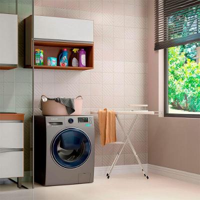 Armário Aéreo Basculante Modulado Com Nicho 2pçs Menu Móveis Branco Avelã