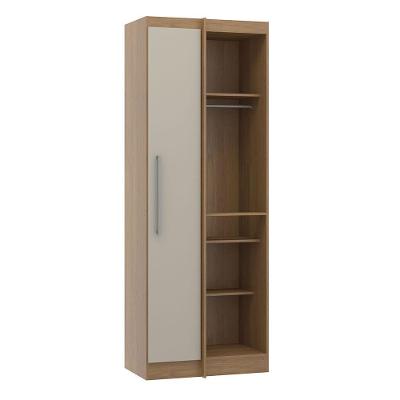 Armário Guarda Roupa De Canto Selene 80x218 Mdp Menu Móveis Carvalho