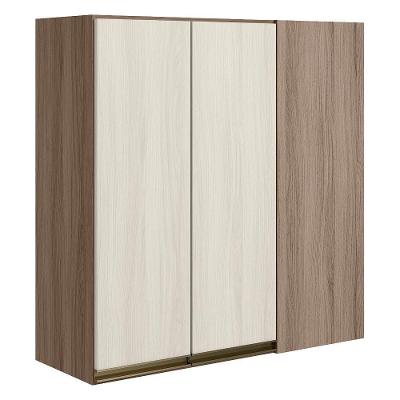 Armario Canto Reto 2 Portas Mdf 86 Cm Kali 12043 Carvalho Toq Bianco Toq Nicioli