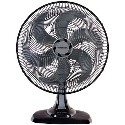Ventilador Oscilante Mesa 50cm Turbo 6 Pás 220V Ventisol Preto 220V