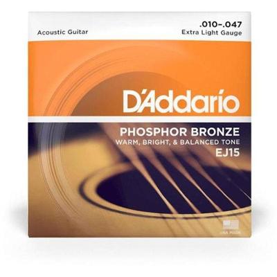 Encordoamento Violão Aço .010-.047 Phosphor Bronze Ej15 D