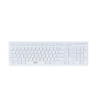 Teclado Usb Multimidia Flat Abnt2 Tc300 Branco Oex
